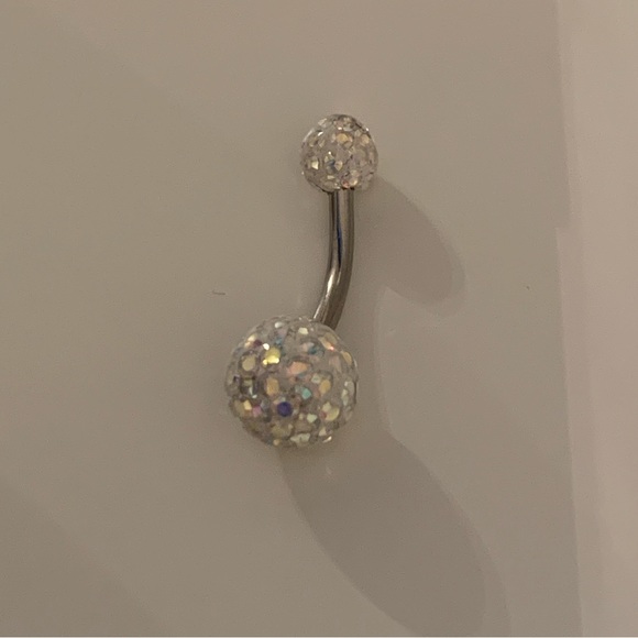 Shamballa Crystal Belly Ring - Picture 7 of 8